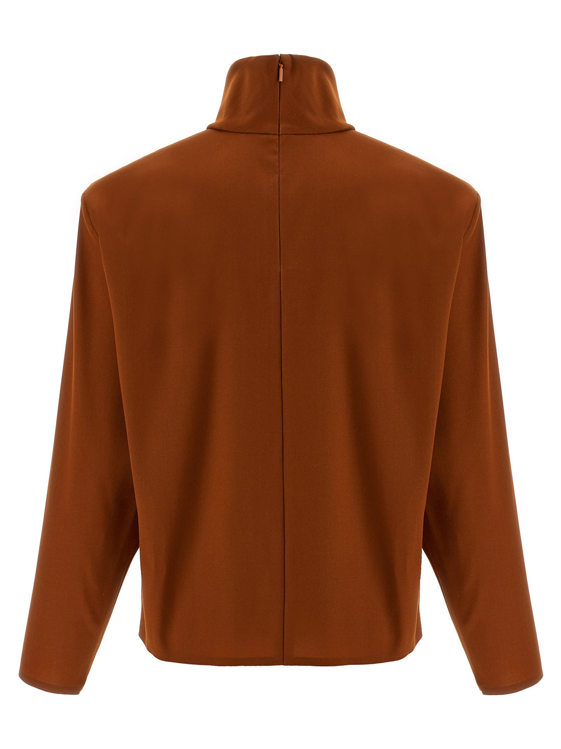 Saint Laurent Structured Shoulder Sweater Orange