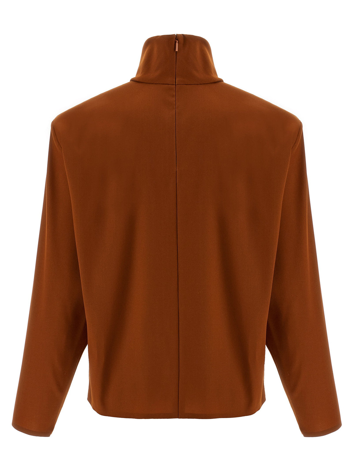Saint Laurent Structured Shoulder Sweater Orange