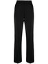 JACQUEMUS Ficelle High-Waist Straight-Leg Virgin Wool Trousers Black Black