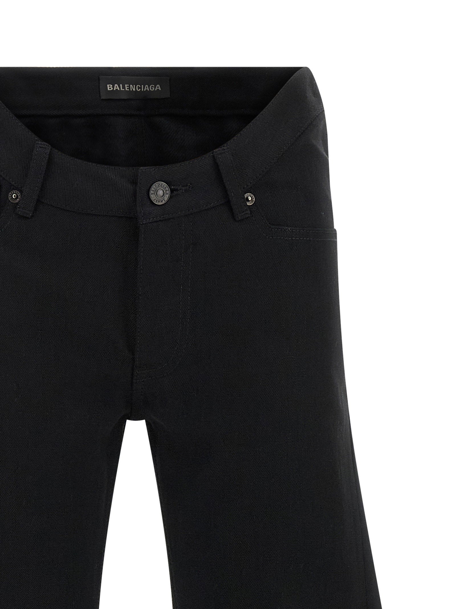 Balenciaga Curved Waist Jeans Black