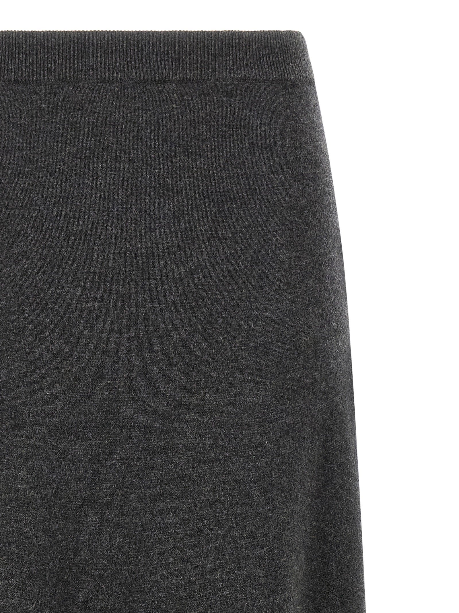 Balenciaga Maxi Wool Skirt Gray
