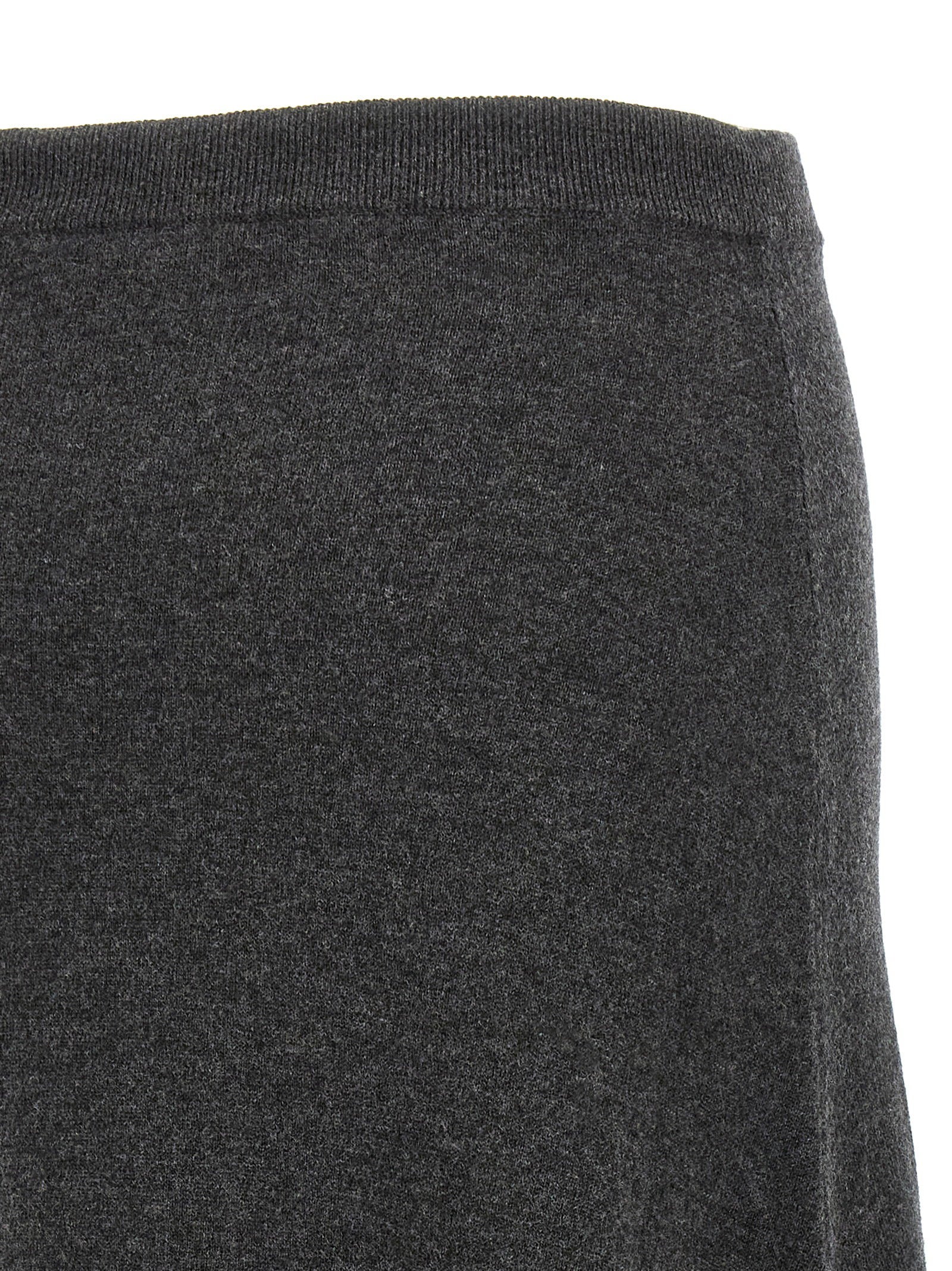 Balenciaga Maxi Wool Skirt Gray