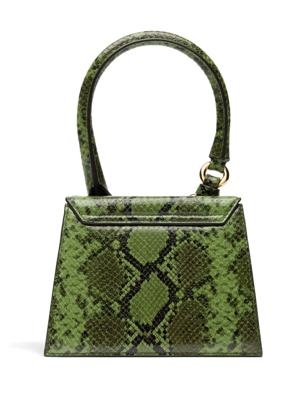 JACQUEMUS Le Chiquito Mini Snakeskin-Effect Calf Leather Bag Green
