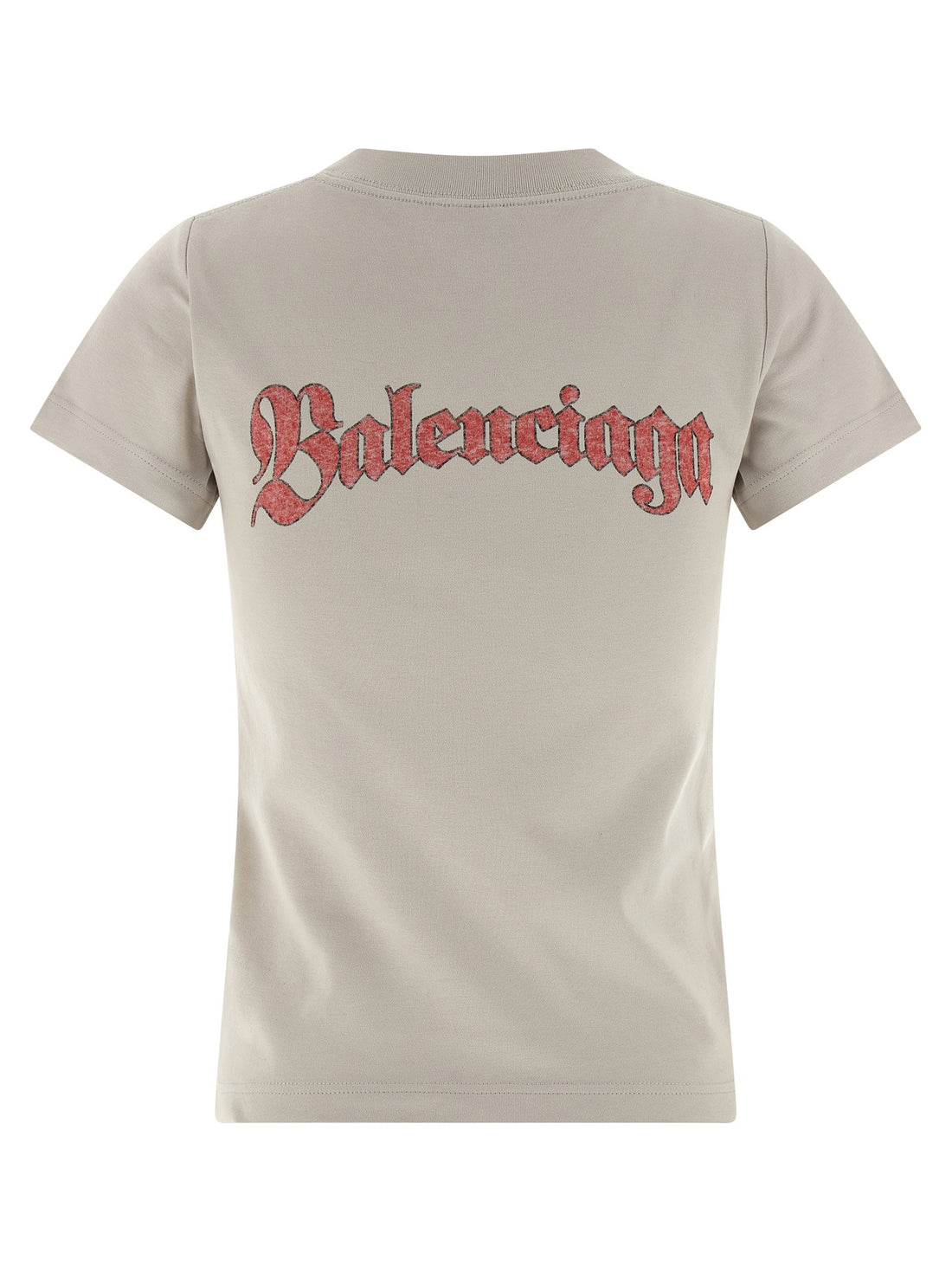Balenciaga Logo Print T-shirt Gray
