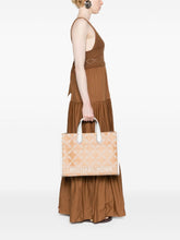 MMK Large Gigi Monogram Jacquard Tote Bag Beige