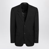 Balenciaga Single-Breasted Wool Jacket in Black black