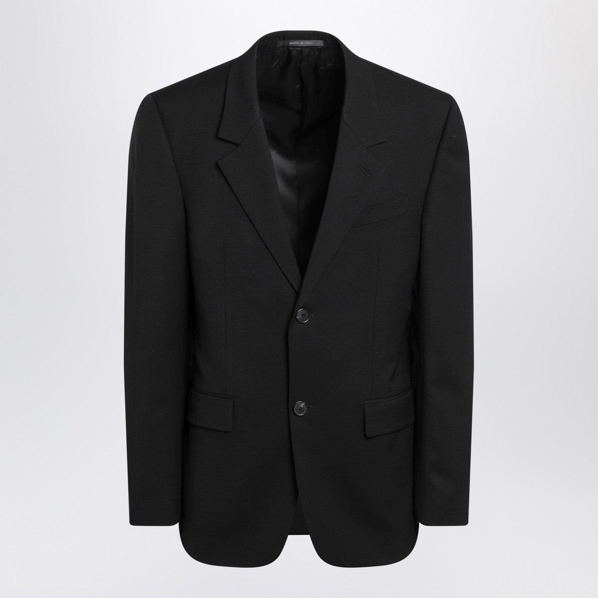 Balenciaga Single-Breasted Wool Jacket in Black black