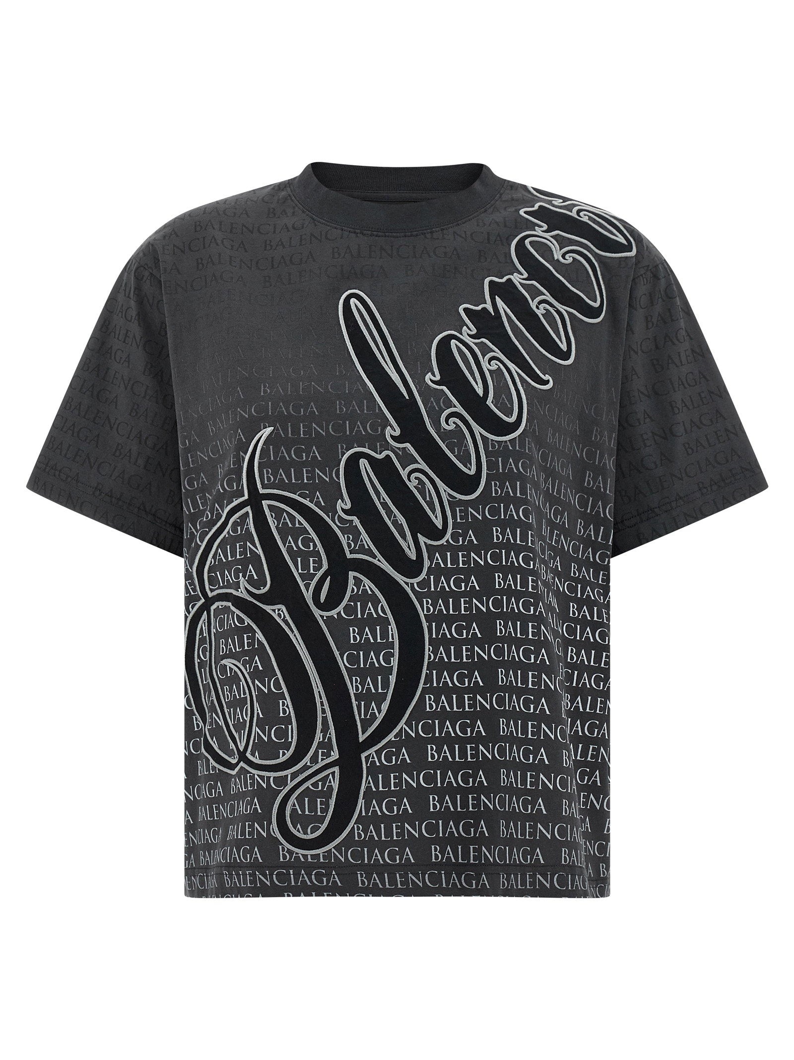 Balenciaga Cursive T-shirt Black