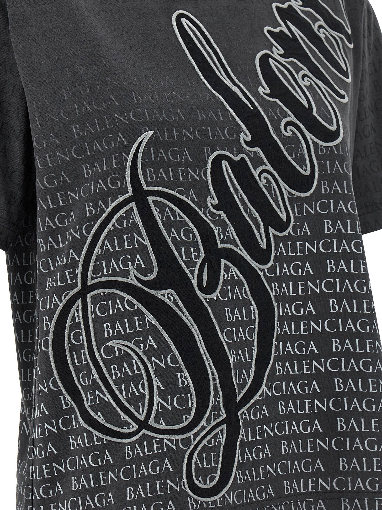 Balenciaga Cursive T-shirt Black