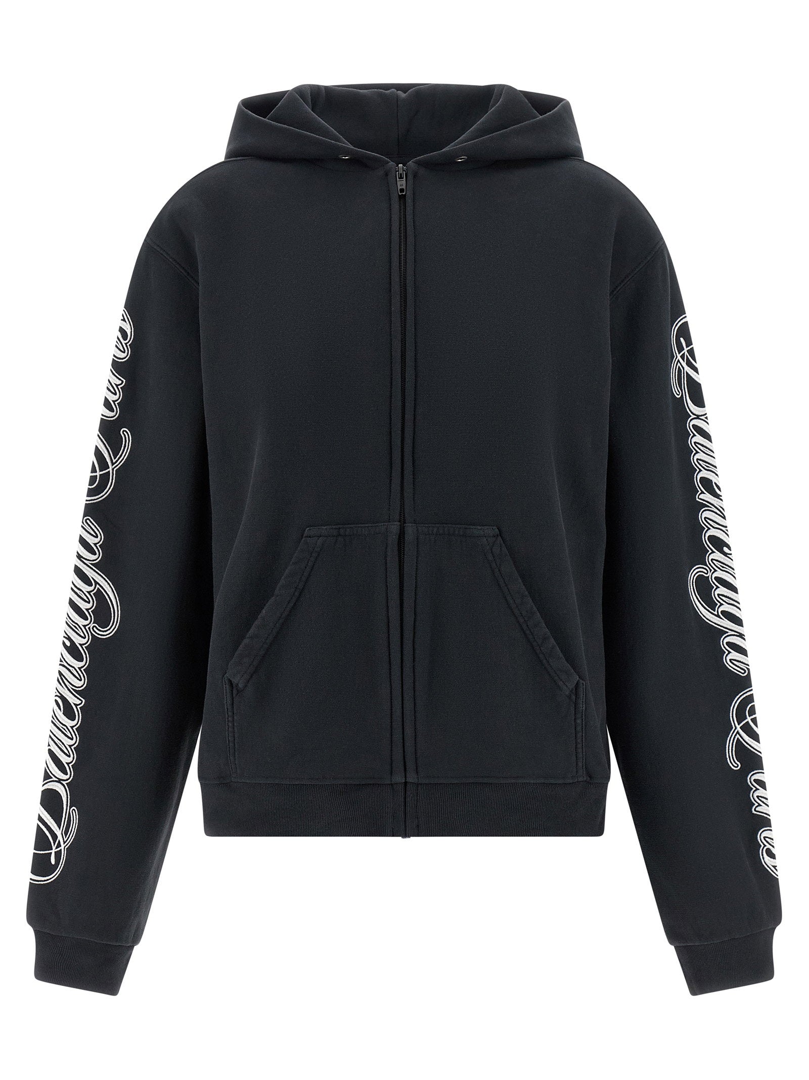 Balenciaga Cursive Hoodie Black