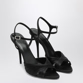 Balenciaga Dynastie Black Satin High-Heel Sandals Black