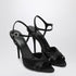 Balenciaga Dynastie Black Satin High-Heel Sandals Black