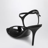 Balenciaga Dynastie Black Satin High-Heel Sandals Black