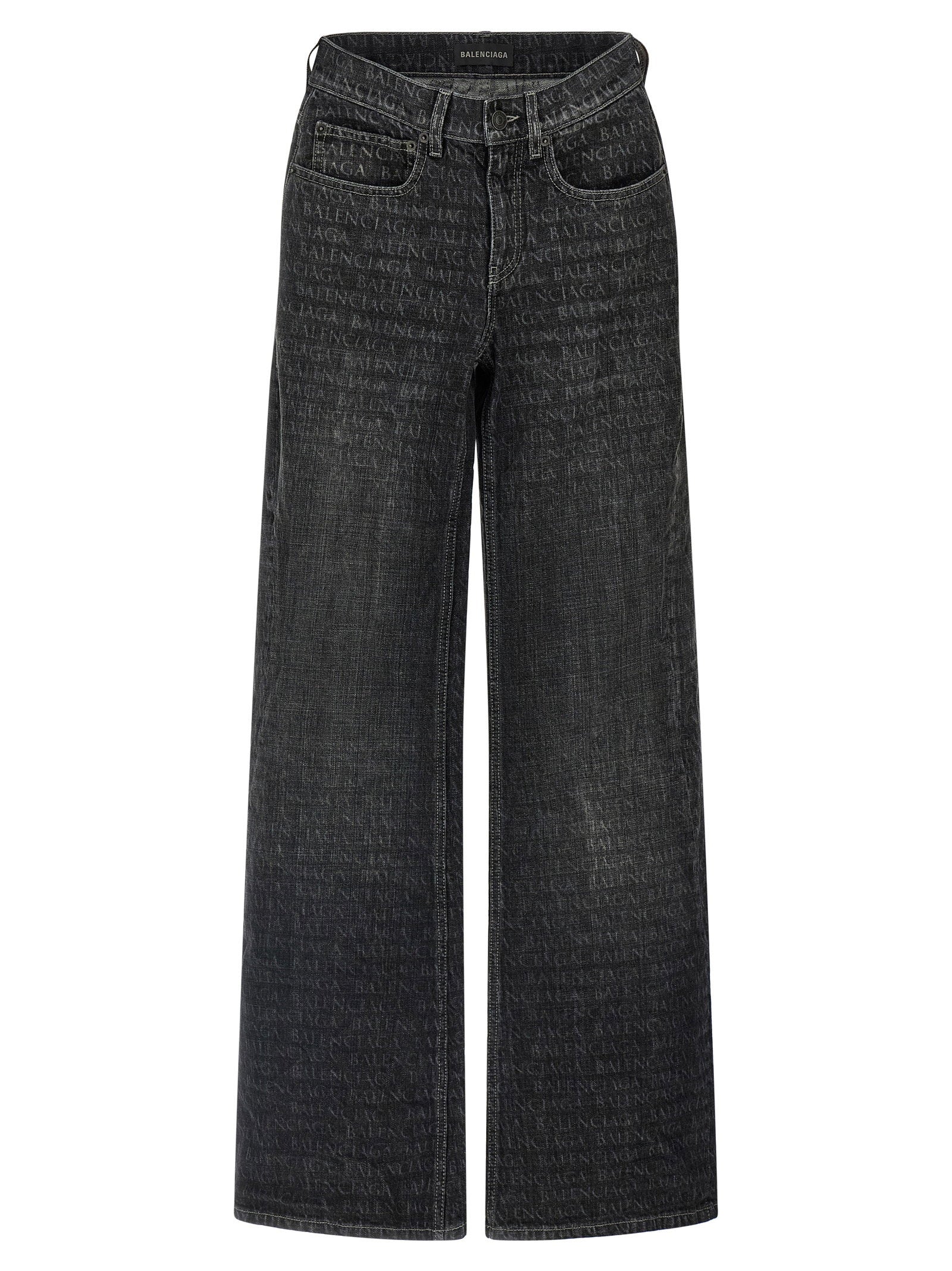 Balenciaga Wide Leg Jeans Black