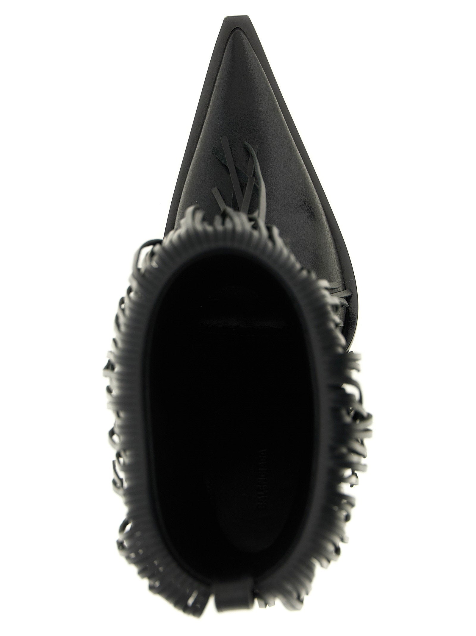 Balenciaga Avenue Fringe Ankle Boots Black