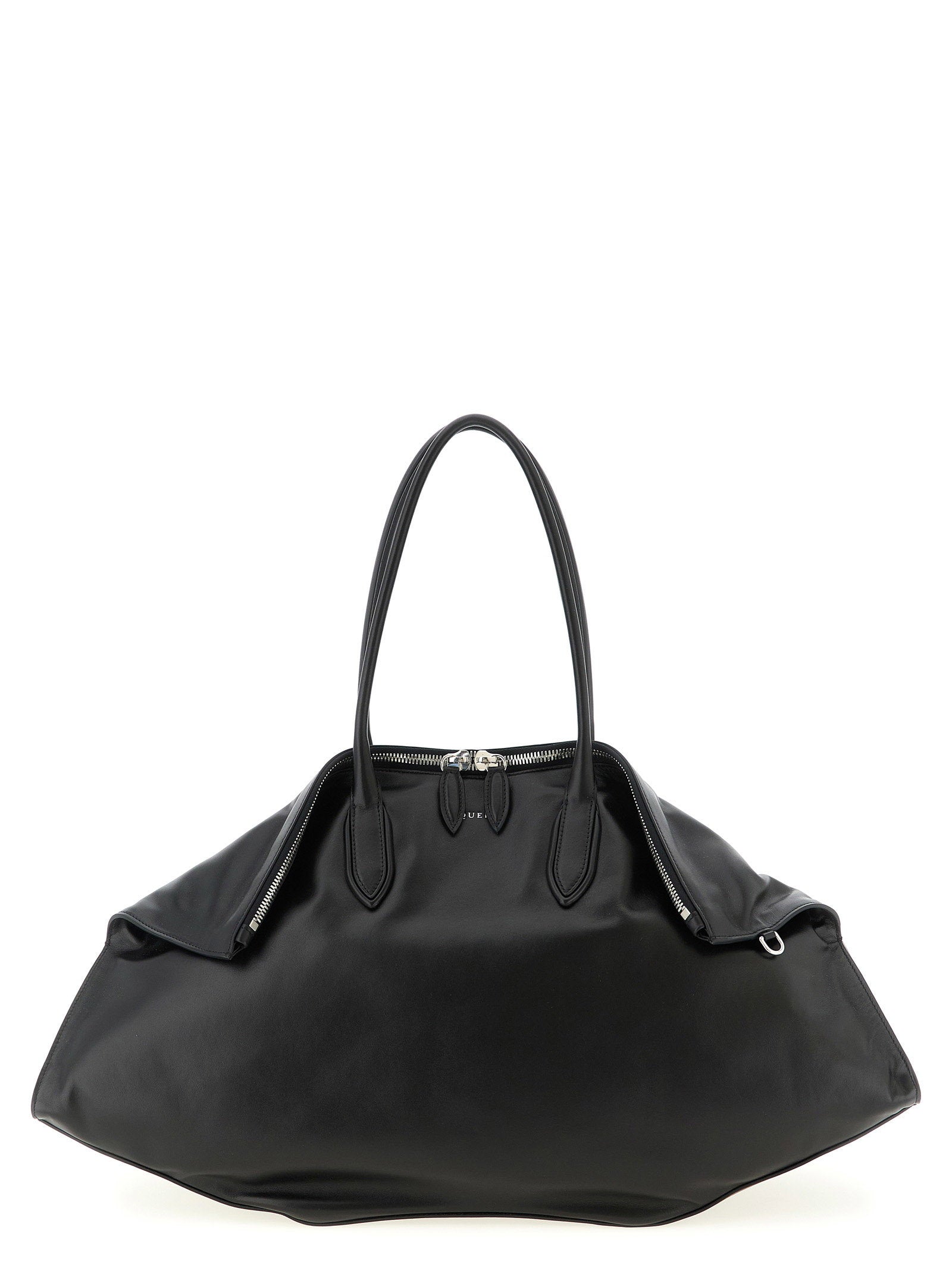 Alexander McQueen Maxi Manta Shoulder Bag Black