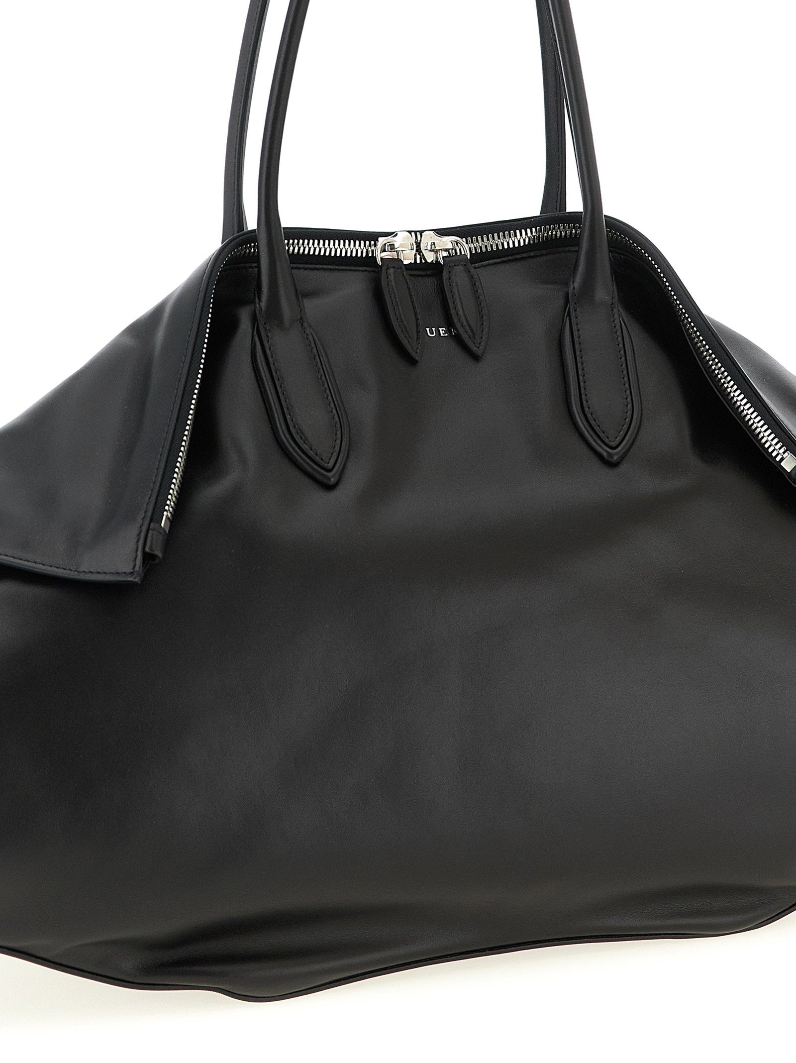 Alexander McQueen Maxi Manta Shoulder Bag Black