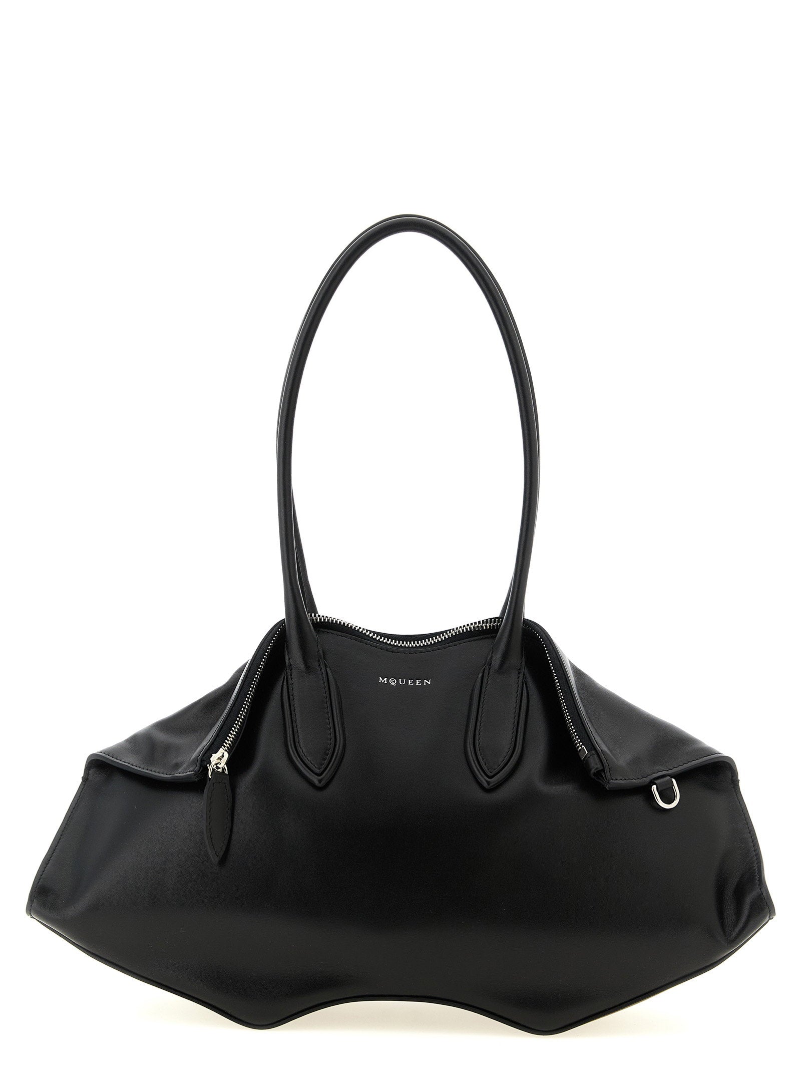Alexander McQueen Manta Shoulder Bag Black