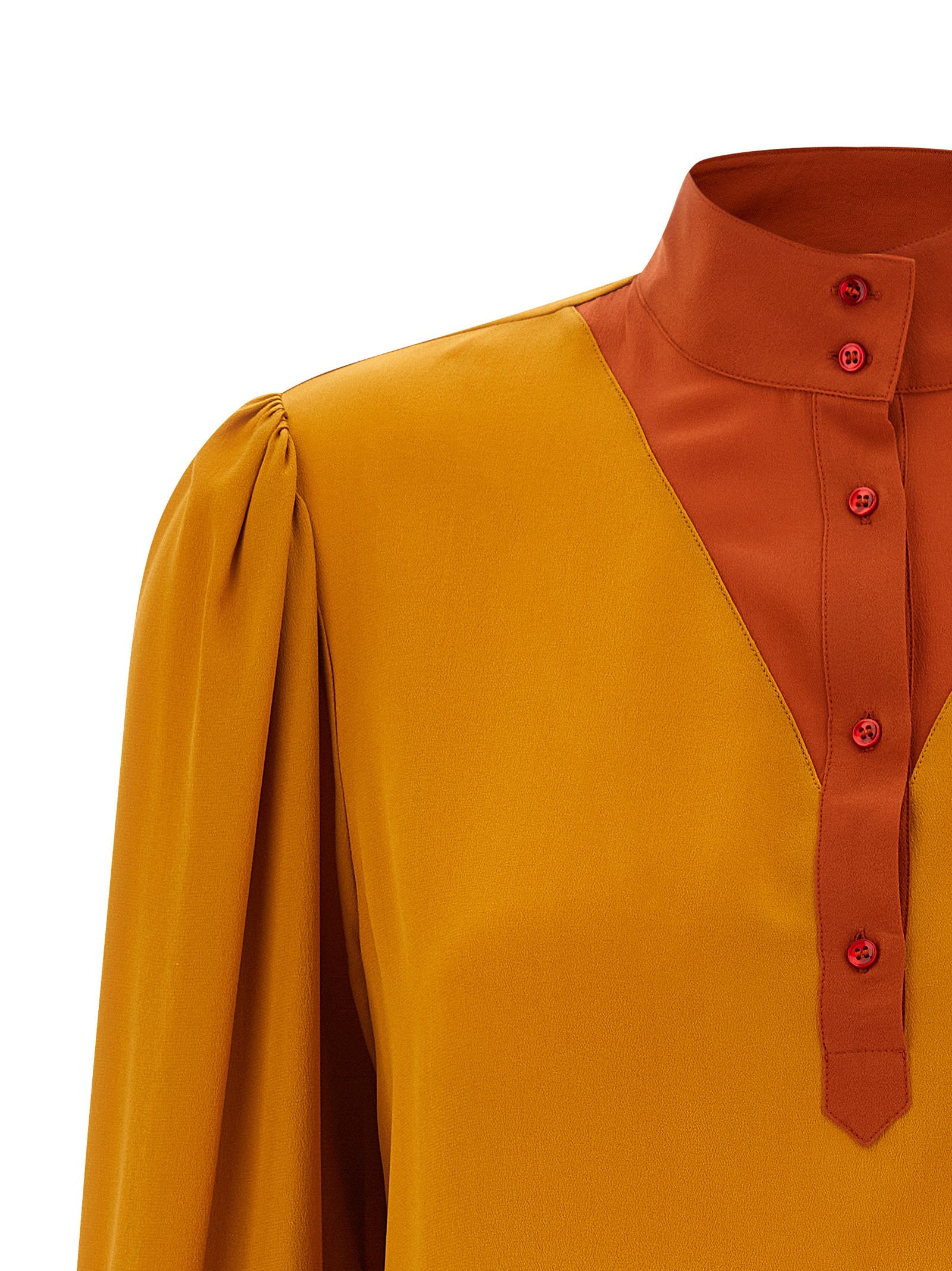 Saint Laurent Color-block Blouse Multicolor