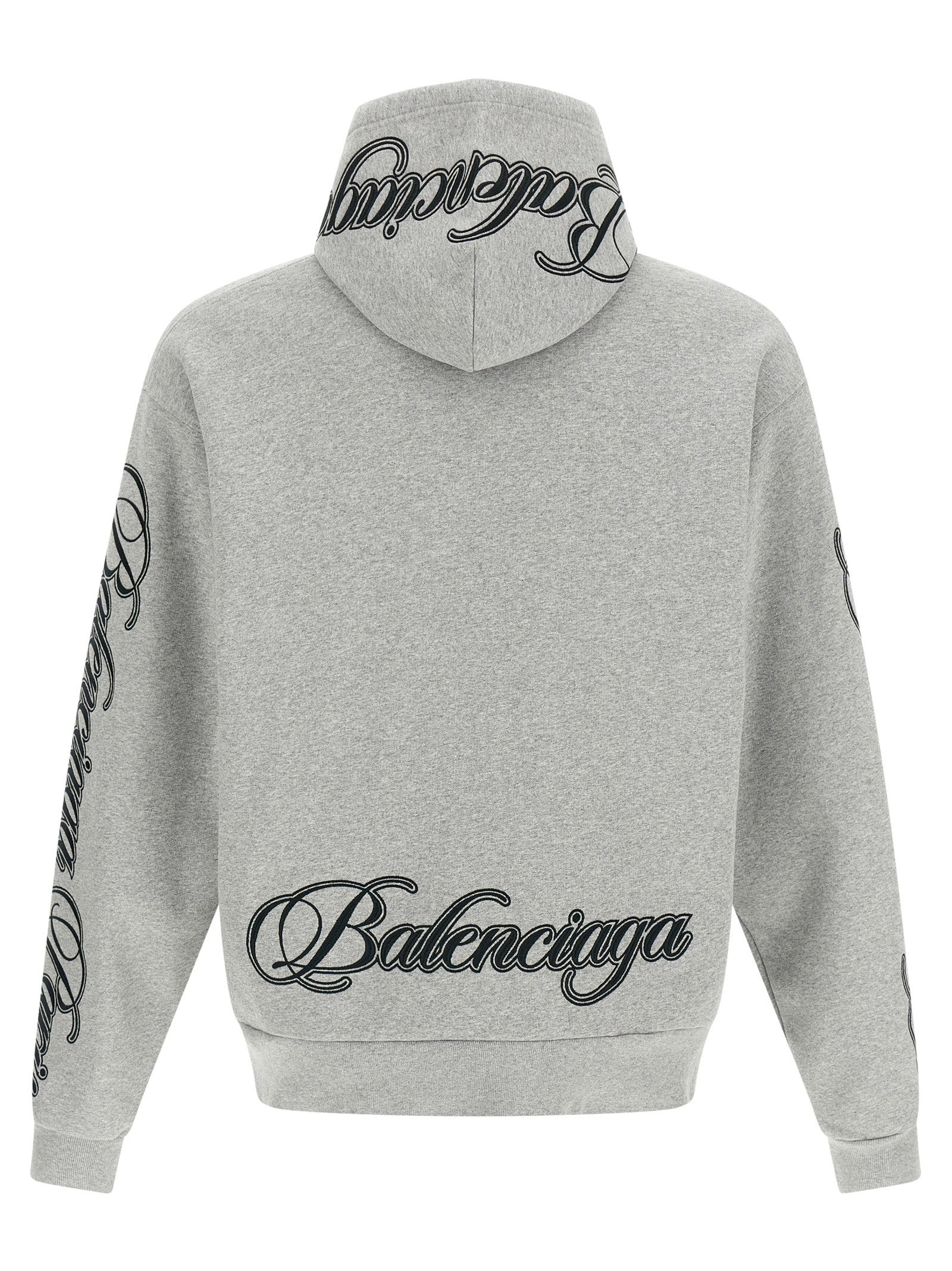 Balenciaga Cursive Hoodie Gray
