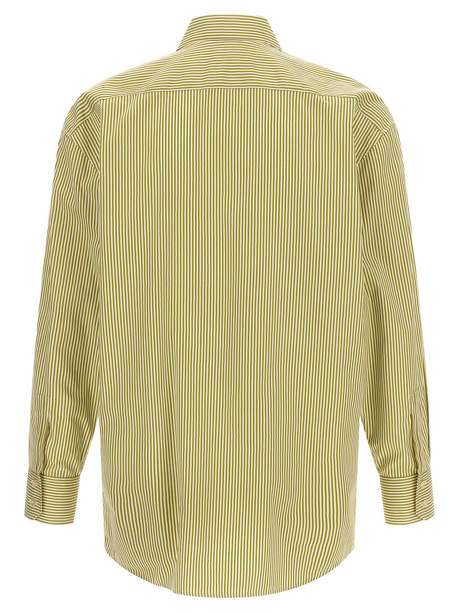 Saint Laurent Striped Shirt Green