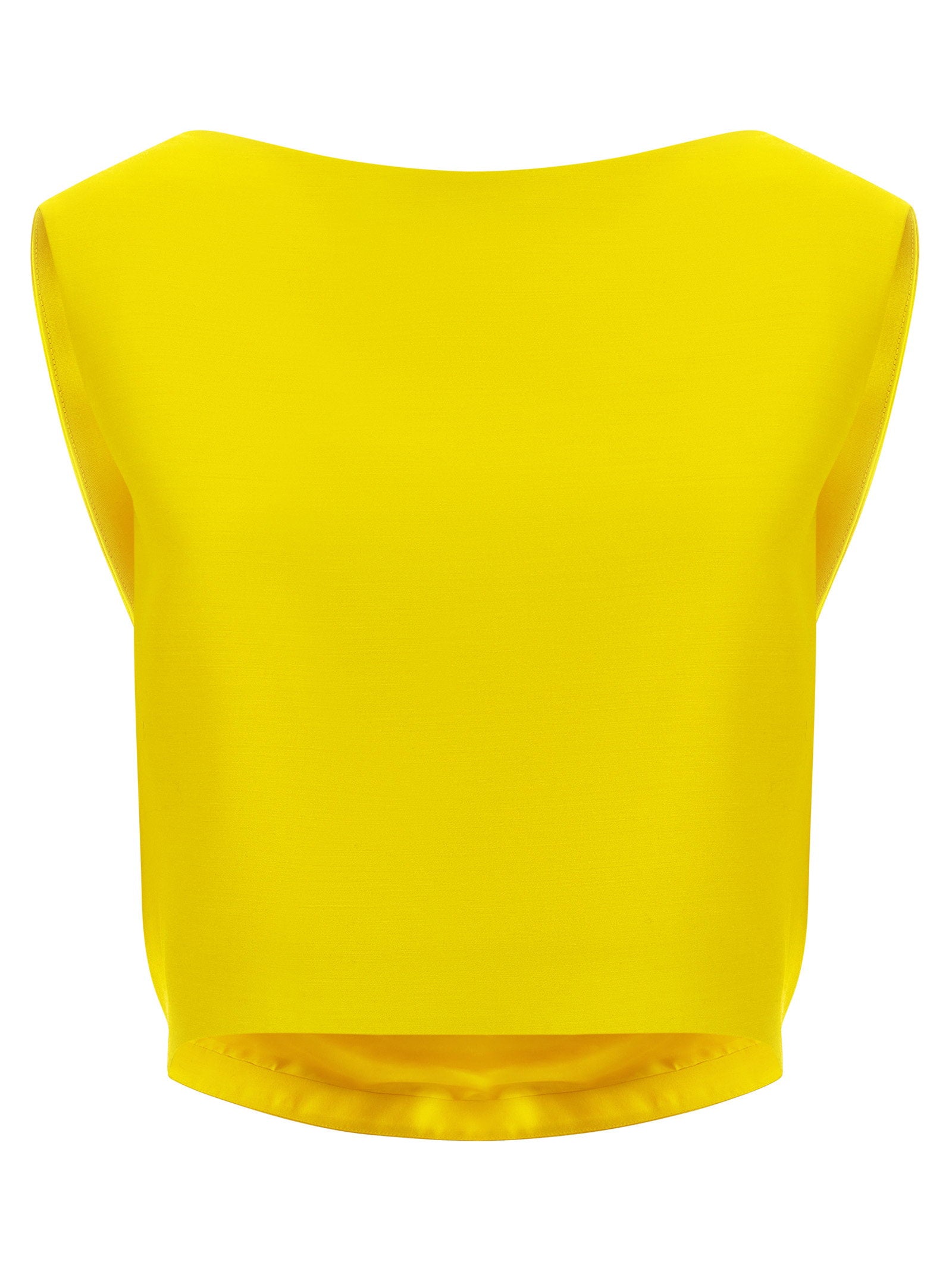 Balenciaga Draped Crop Top Yellow