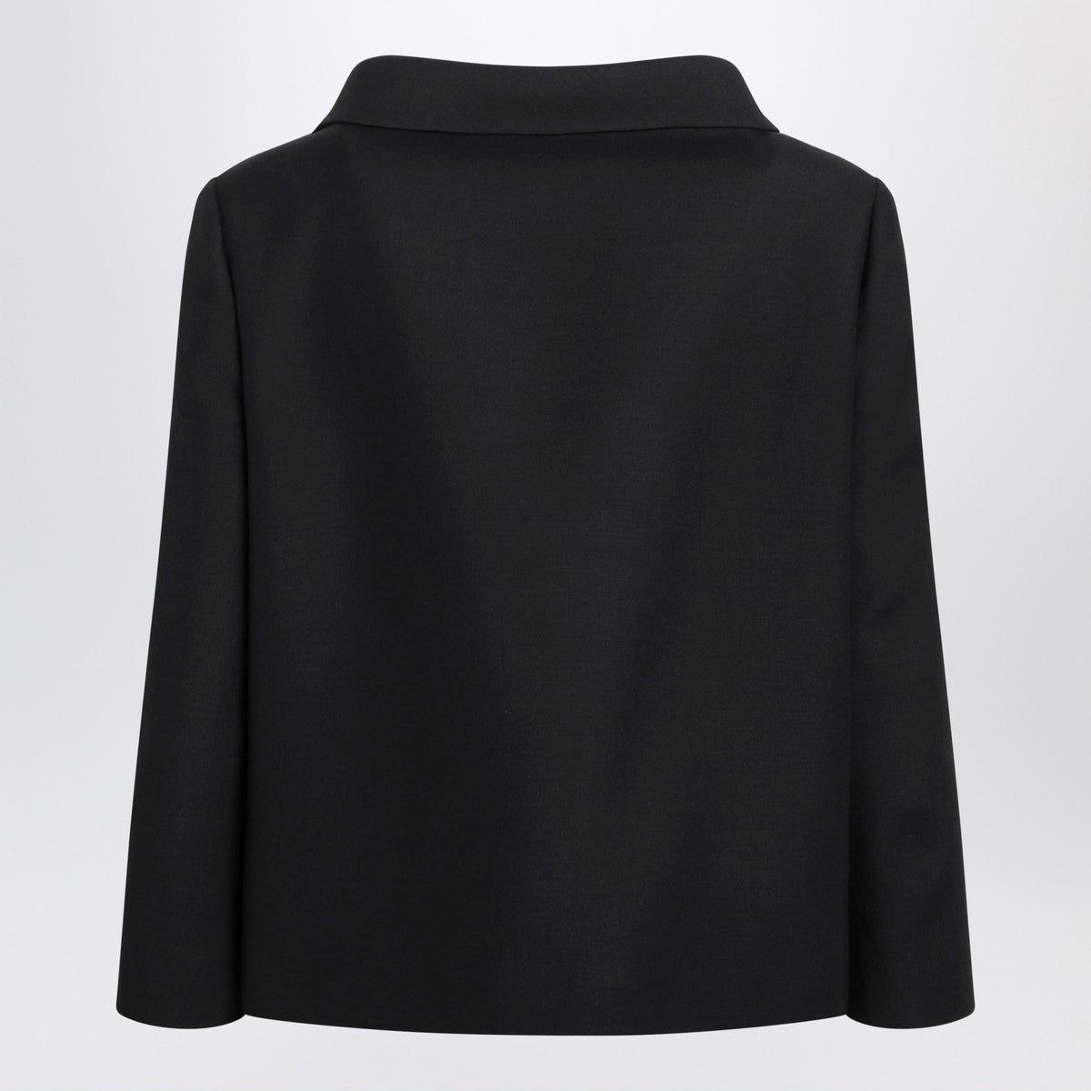 Valentino Wool-Silk Tailored Jacket Black