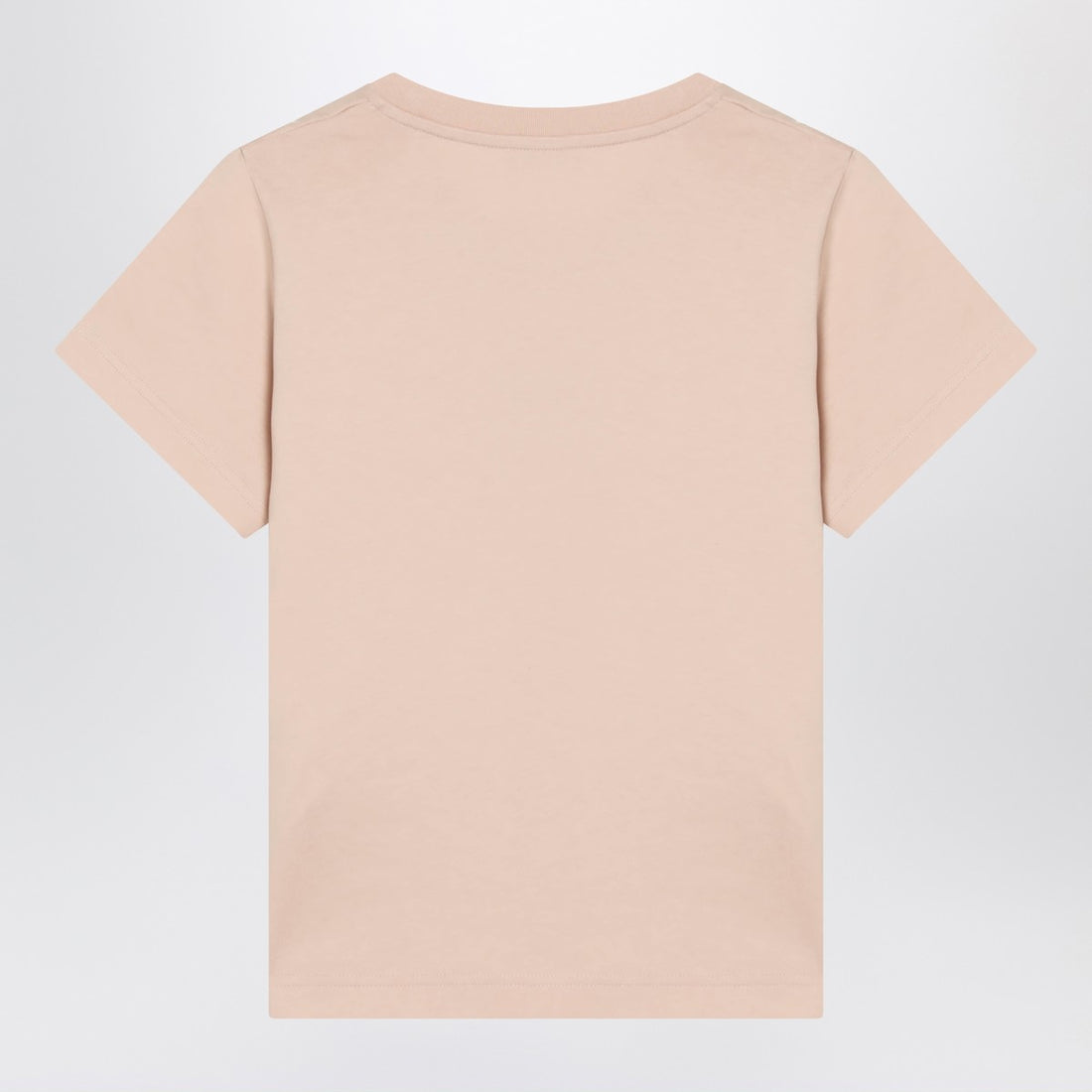 Moncler Pink Cotton Slim-Fit T-Shirt with Embroidered Heart Motif Pink