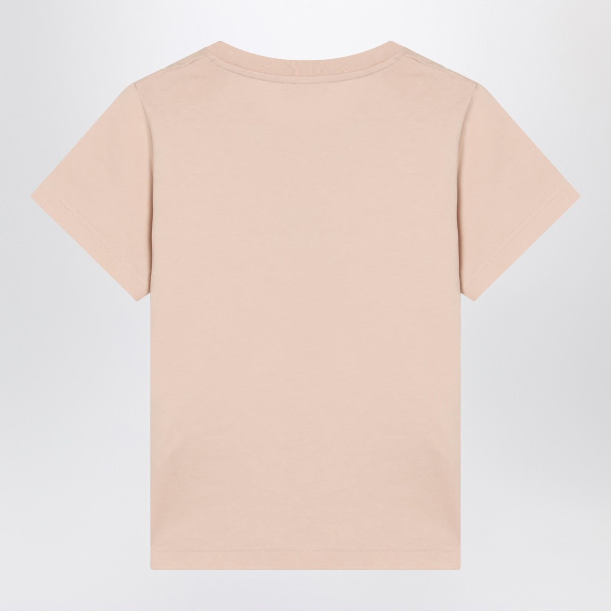 Moncler Pink Cotton Slim-Fit T-Shirt with Embroidered Heart Motif Pink