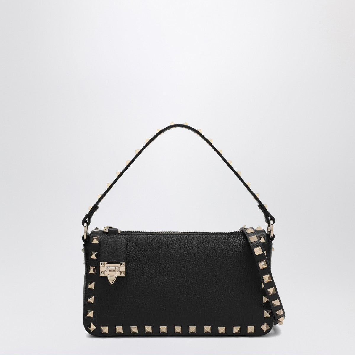 Valentino Garavani Small Rockstud Shoulder Bag Black