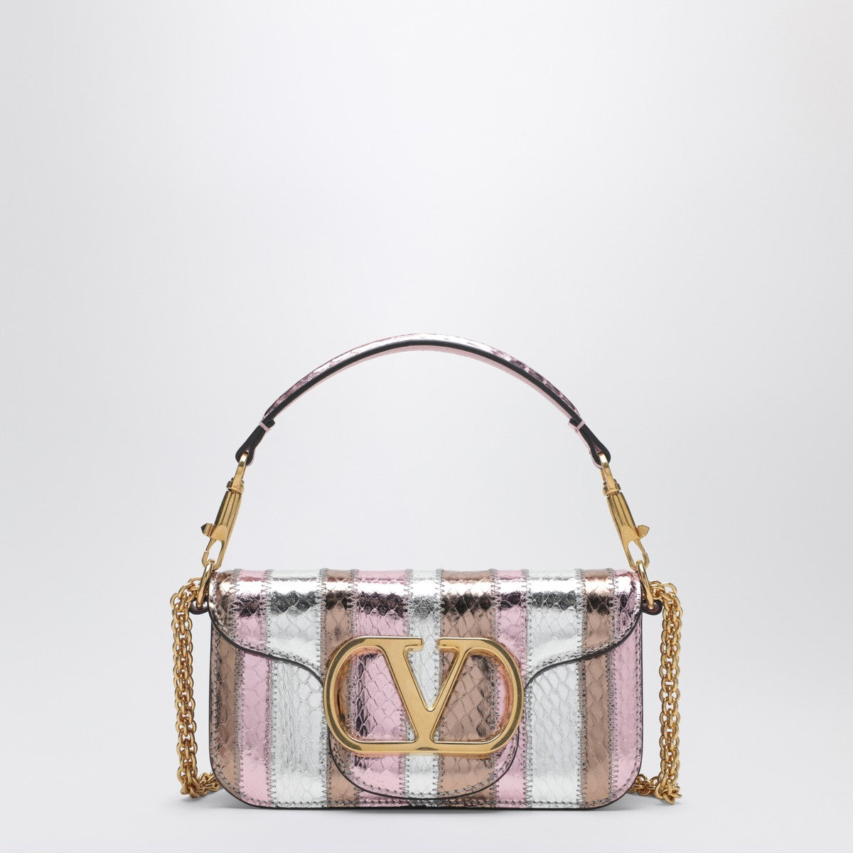 Valentino Small Loco Laminated Bag Pink