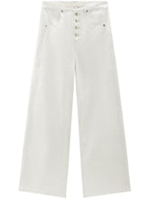 Woolrich High-Waisted Stretch-Cotton Wide-Leg Jeans White