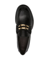 Lanvin Buckled Leather Loafers Black