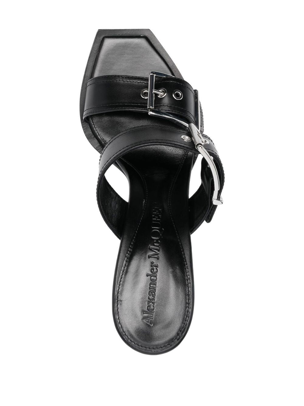 Mules à détail de boucle Noir