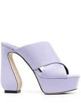 SI ROSSI 130mm Platform Leather Mules Lilac