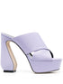 SI ROSSI 130mm Platform Leather Mules Lilac
