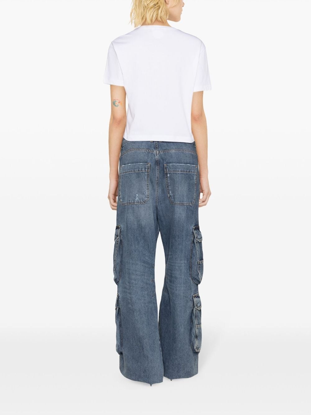 Dsquared2 Heart Motif Cotton Jersey T-shirt White