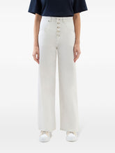 Woolrich High-Waisted Stretch-Cotton Wide-Leg Jeans White