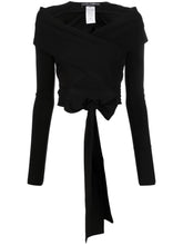 Dolce & Gabbana Cut-Out Wrap Top Black
