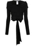Dolce & Gabbana Cut-Out Wrap Top Black