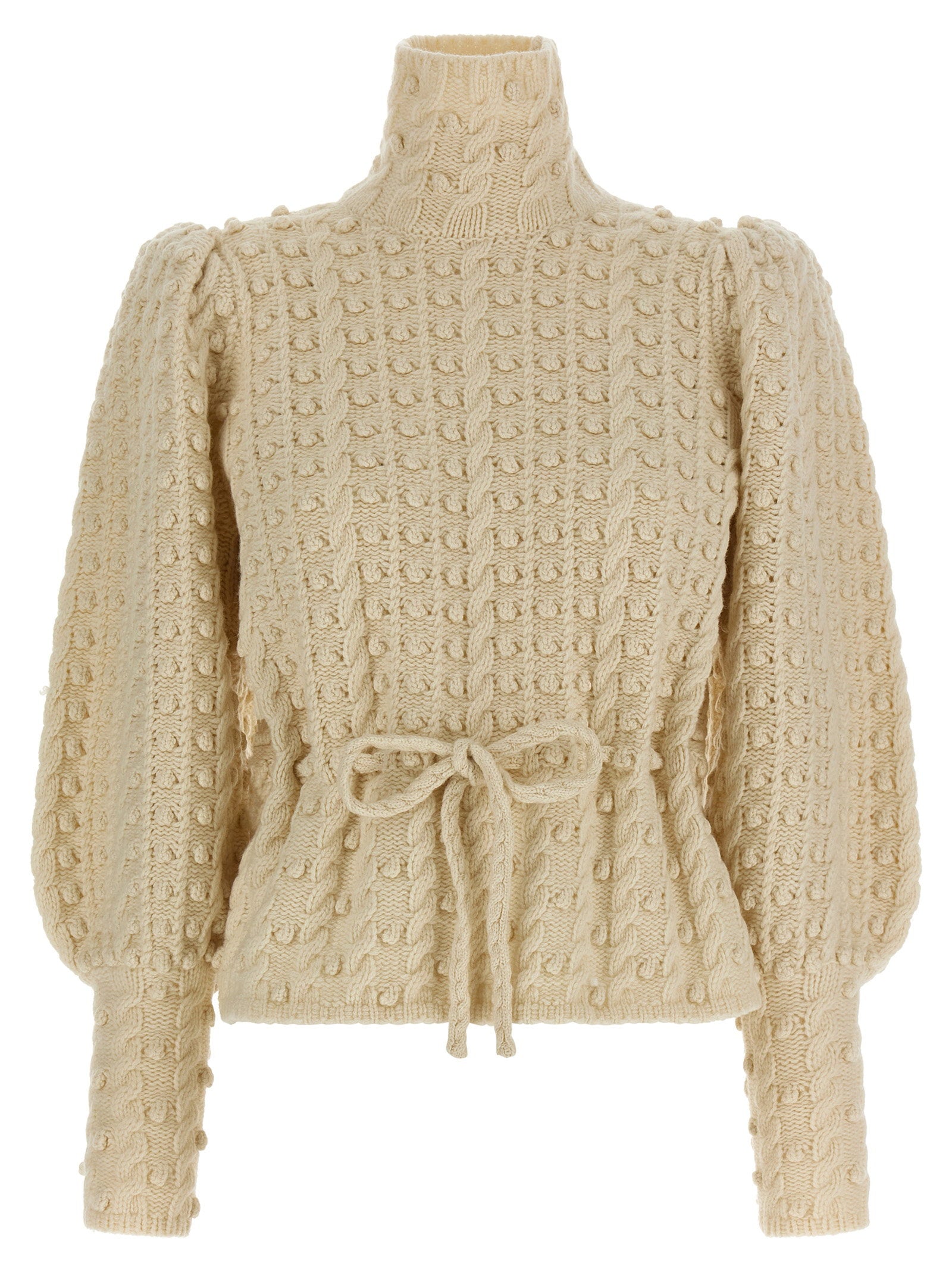 Zimmermann Vailant Wool Bauble Sweater White