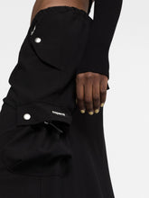 Coperni Low-Rise Drawstring Cargo Maxi Skirt Black Black