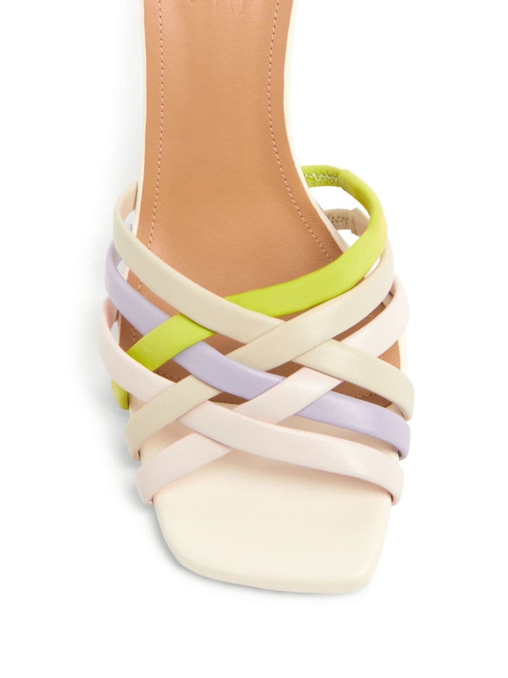 Malone Souliers 90mm Interwoven Nappa Leather Mules Multicolour