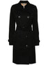 Burberry Gabardine Trench Coat with Belt Black