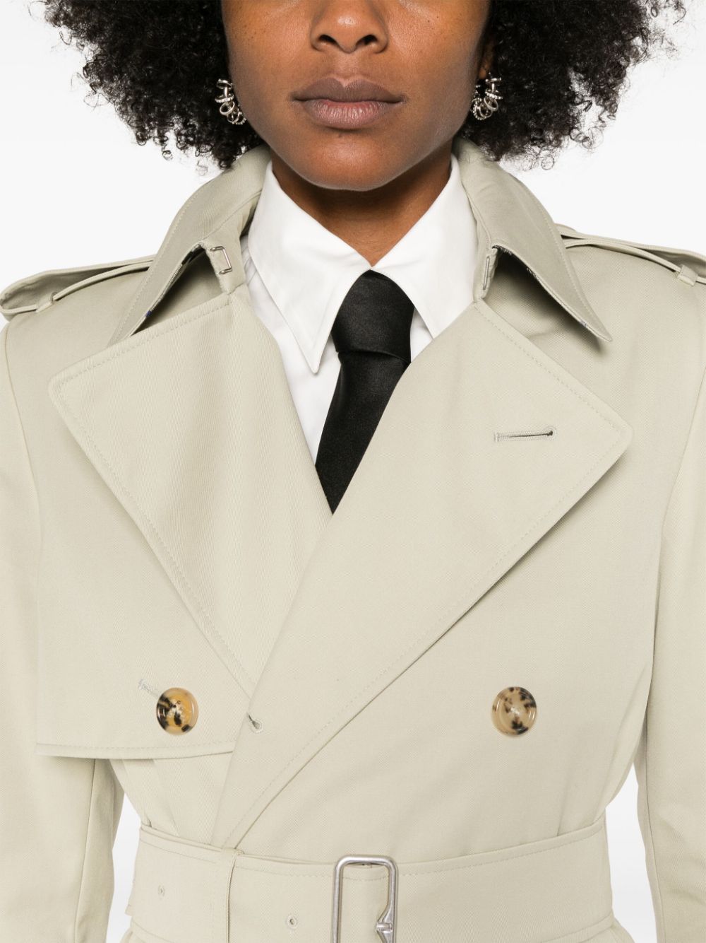Trench-coat en mélange de coton