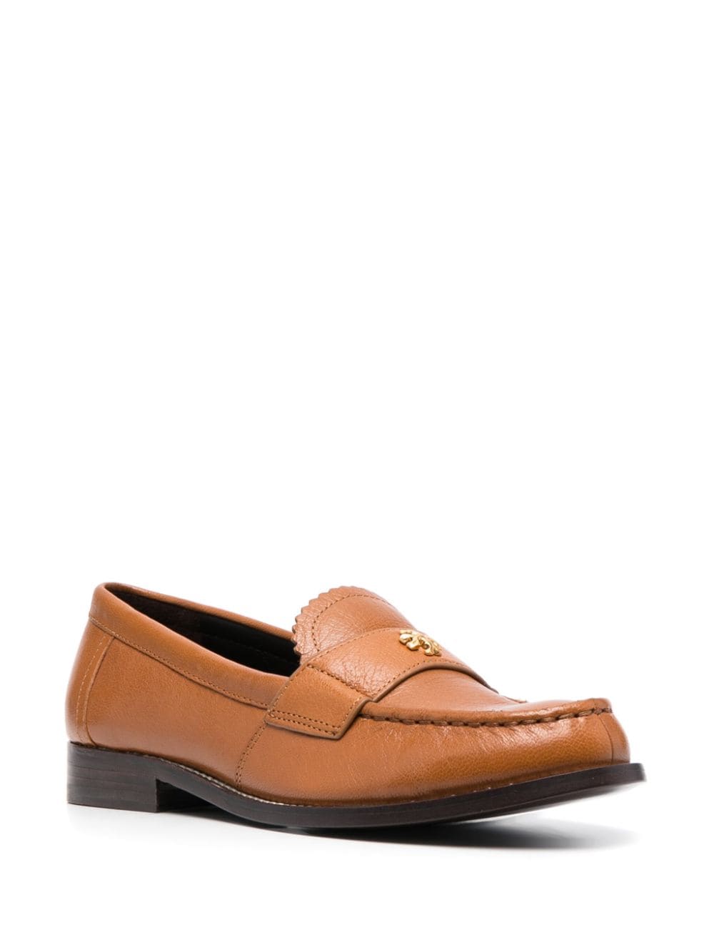Tory Burch Perry Leather Loafers Camel Beige