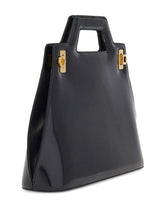 Ferragamo Wanda Leather Hand Bag Black