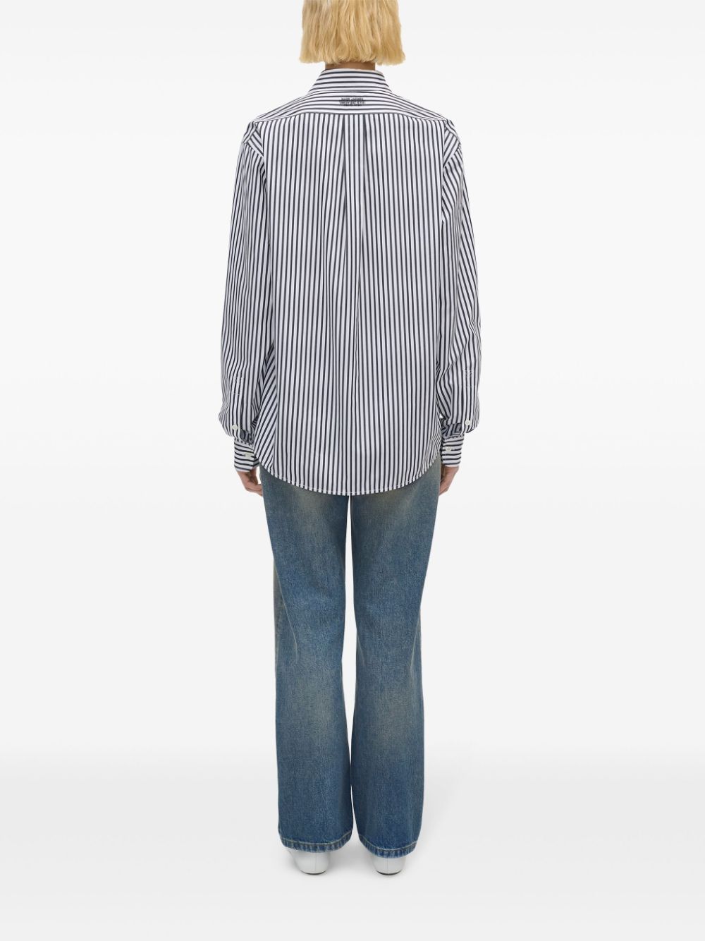 Marc Jacobs Vertical Stripe Cotton Shirt Black