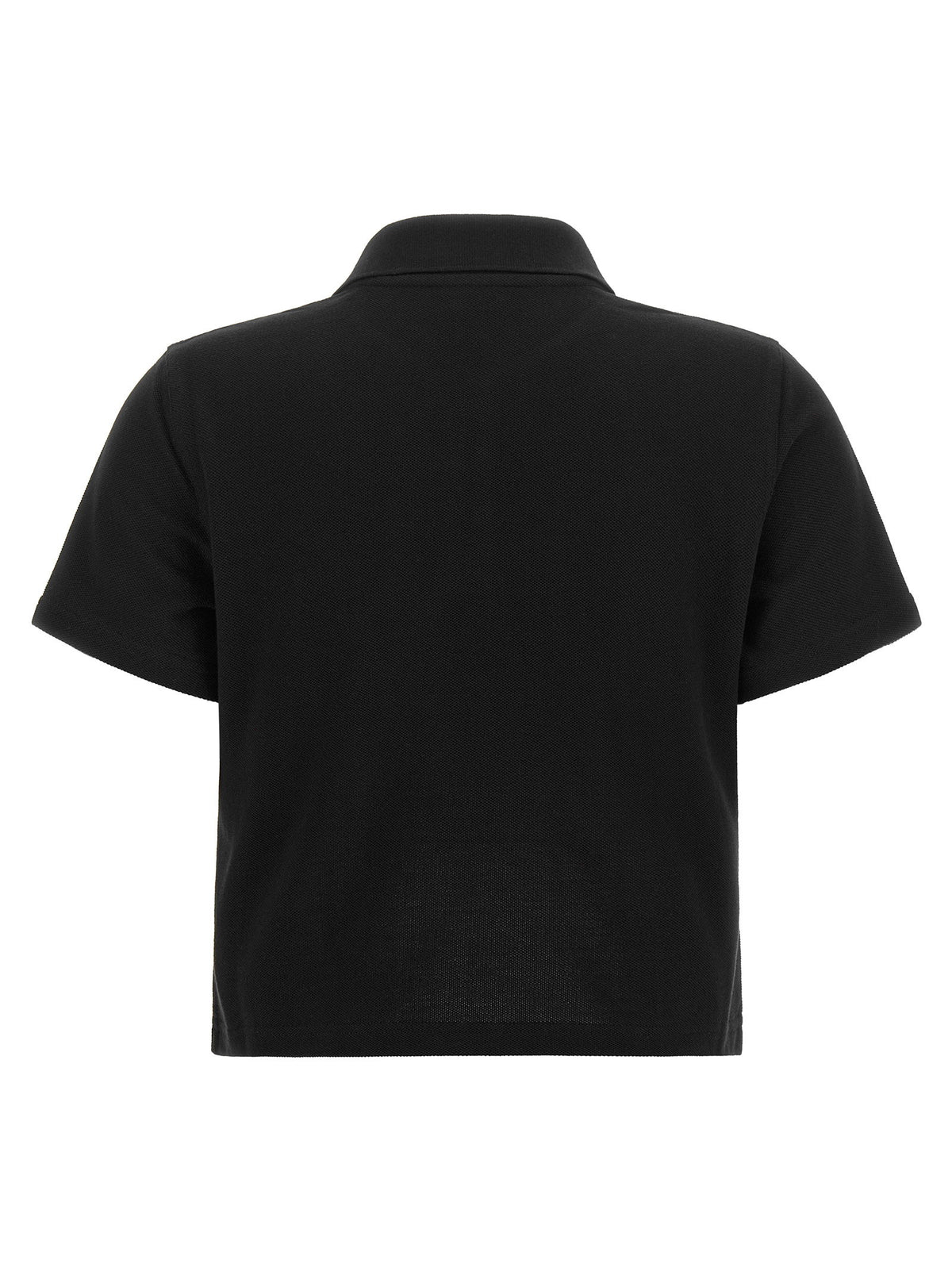 Saint Laurent Cassandre Crop Polo Shirt Black