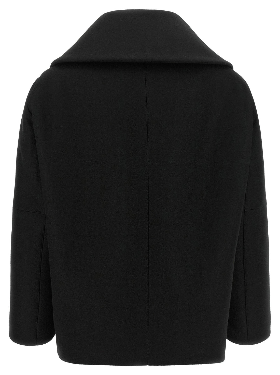 Balenciaga Asymmetrical Neck Caban Black